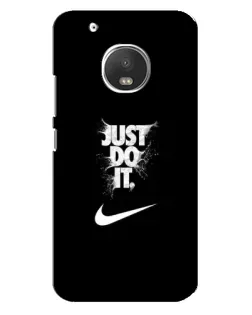 Чехол для Motorola MOTO G5 Plus с картинкой «Текстовый принт Nike»