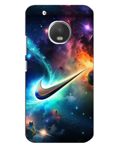 Чехол для Motorola MOTO G5 Plus с картинкой «Космический Nike Swoosh» Чехол для Motorola MOTO G5 Plus с картинкой «Космический Nike Swoosh»