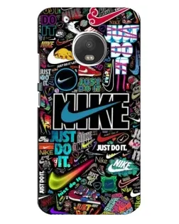 Чохол для Motorola MOTO G5 Plus з картинкою «Яскравий колаж Nike»