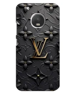 Чехол для Motorola MOTO G5 Plus с картинкой «Кожаная текстура LV»