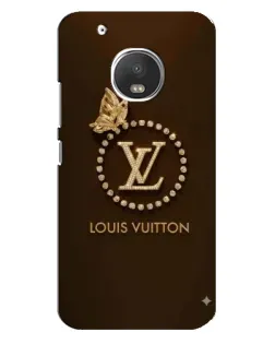 Чехол для Motorola MOTO G5 Plus с картинкой «LV — золотая печать»