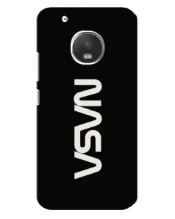 Чехол для Motorola MOTO G5 Plus с картинкой «NASA — вертикальный логотип»