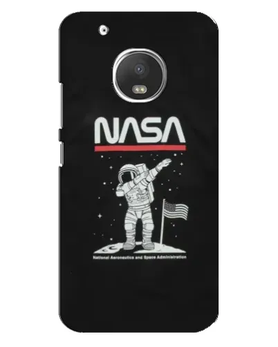 Чехол для Motorola MOTO G5 Plus с картинкой «NASA — шагаем по Луне»