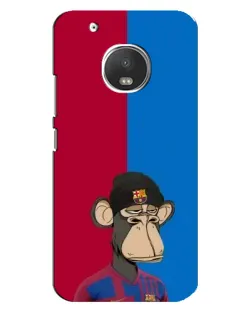Чехол для Motorola MOTO G5 Plus с картинкой «Bored Ape — фанат Барсы»