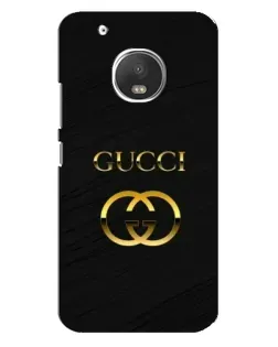 Чехол для Motorola MOTO G5 Plus с картинкой «Золотой логотип Gucci»