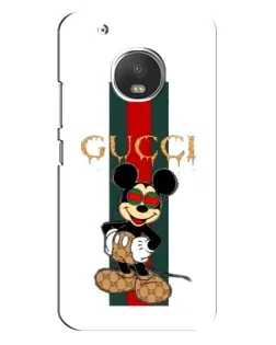 Чехол для Motorola MOTO G5 Plus с картинкой «Микки Маус Gucci — полосы»
