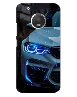 Чехол для Motorola MOTO G5 Plus с картинкой «Взгляд BMW с синими фарами» Чехол для Motorola MOTO G5 Plus с картинкой «Взгляд BMW с синими фарами»