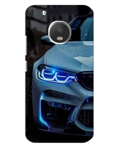 Чехол для Motorola MOTO G5 Plus с картинкой «Взгляд BMW с синими фарами»