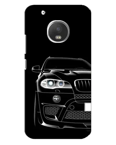 Чехол для Motorola MOTO G5 Plus с картинкой «Темный силуэт BMW»