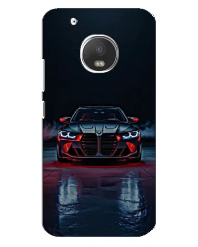 Чехол для Motorola MOTO G5 Plus с картинкой «BMW на мокрой дороге»