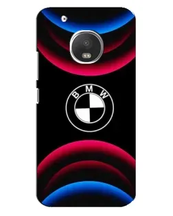 Чехол для Motorola MOTO G5 Plus с картинкой «Логотип BMW и неоновые дуги»