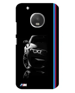 Чехол для Motorola MOTO G5 Plus с картинкой «Силуэт BMW в темноте»
