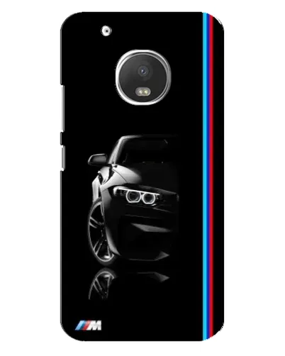 Чехол для Motorola MOTO G5 Plus с картинкой «Силуэт BMW в темноте»