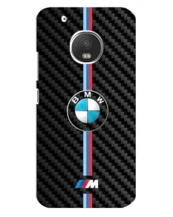 Чехол для Motorola MOTO G5 Plus с картинкой «Эмблема BMW и карбон»