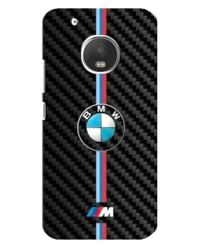 Чехол для Motorola MOTO G5 Plus с картинкой «Эмблема BMW и карбон»