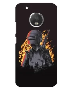 Чехол для Motorola MOTO G5 Plus с картинкой «PUBG — огненный силуэт»