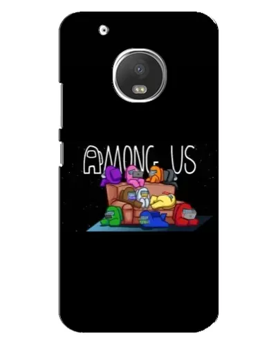 Чехол для Motorola MOTO G5 Plus с картинкой «Логотип Among Us»