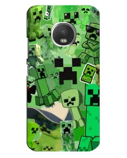 Чехол для Motorola MOTO G5 Plus с картинкой «Криперы Minecraft»