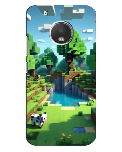 Чехол для Motorola MOTO G5 Plus с картинкой «Minecraft летний день»