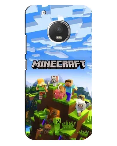 Чехол для Motorola MOTO G5 Plus с картинкой «Minecraft классический мир»