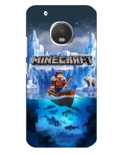 Чехол для Motorola MOTO G5 Plus с картинкой «Minecraft ледяной мир»