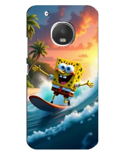 Чехол для Motorola MOTO G5 Plus с картинкой «Губка Боб серфингист» Чехол для Motorola MOTO G5 Plus с картинкой «Губка Боб серфингист»