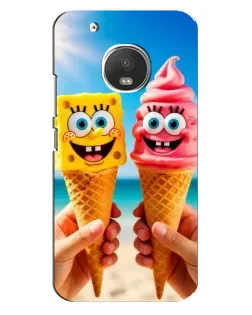 Чехол для Motorola MOTO G5 Plus с картинкой «Спанч Боб мороженое»