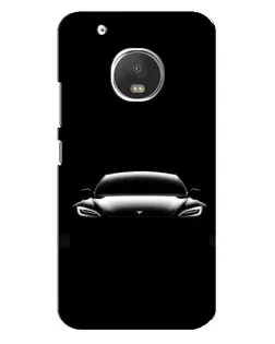 Чехол для Motorola MOTO G5 Plus с картинкой «Фары Tesla Night»