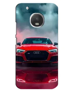 Чехол для Motorola MOTO G5 Plus с картинкой «Audi RS — красный стиль»