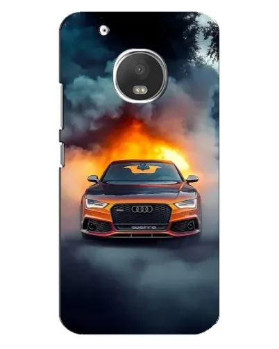 Чехол для Motorola MOTO G5 Plus с картинкой «Audi в огненном дыму» Чехол для Motorola MOTO G5 Plus с картинкой «Audi в огненном дыму»