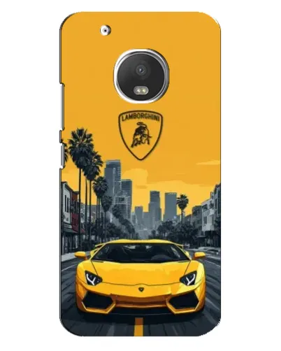 Чехол для Motorola MOTO G5 Plus с картинкой «Желтый Lamborghini город» Чехол для Motorola MOTO G5 Plus с картинкой «Желтый Lamborghini город»