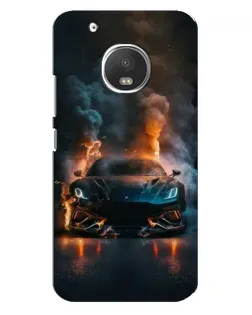 Чехол для Motorola MOTO G5 Plus с картинкой «Lamborghini дымная эстетика»