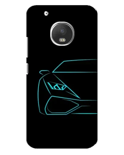Чехол для Motorola MOTO G5 Plus с картинкой «Голубой силуэт Lamborghini» Чехол для Motorola MOTO G5 Plus с картинкой «Голубой силуэт Lamborghini»