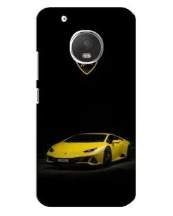 Чехол для Motorola MOTO G5 Plus с картинкой «Lamborghini желтый акцент»