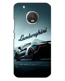 Чехол для Motorola MOTO G5 Plus с картинкой «Классическая надпись Lamborghini»