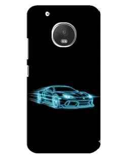 Чехол для Motorola MOTO G5 Plus с картинкой «Неоновый контур Lamborghini»