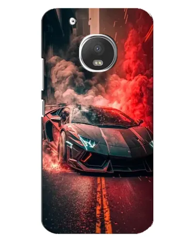 Чехол для Motorola MOTO G5 Plus с картинкой «Lamborghini красный дым» Чехол для Motorola MOTO G5 Plus с картинкой «Lamborghini красный дым»