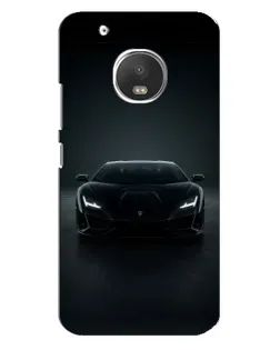 Чехол для Motorola MOTO G5 Plus с картинкой «Черный Lamborghini Aventador»