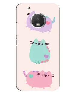 Чехол для Motorola MOTO G5 Plus с картинкой «Pusheen трио»
