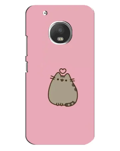 Чехол для Motorola MOTO G5 Plus с картинкой «Pusheen сердце»