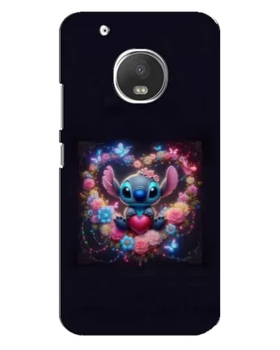 Чехол для Motorola MOTO G5 Plus с картинкой «Stitch в цветах» Чехол для Motorola MOTO G5 Plus с картинкой «Stitch в цветах»