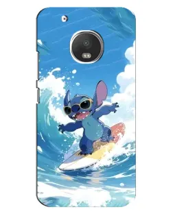 Чехол для Motorola MOTO G5 Plus с картинкой «Стич на волне»