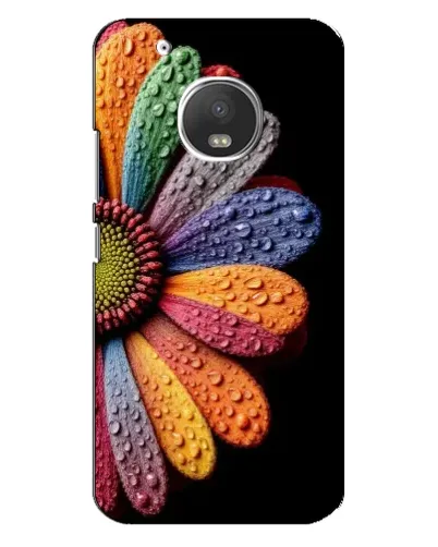 Чехол для Motorola MOTO G5 Plus с картинкой «Радужный цветок»