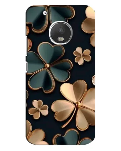 Чехол для Motorola MOTO G5 Plus с картинкой «Клевер в золоте»