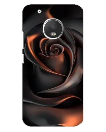 Чехол для Motorola MOTO G5 Plus с картинкой «Шелковая черная роза»
