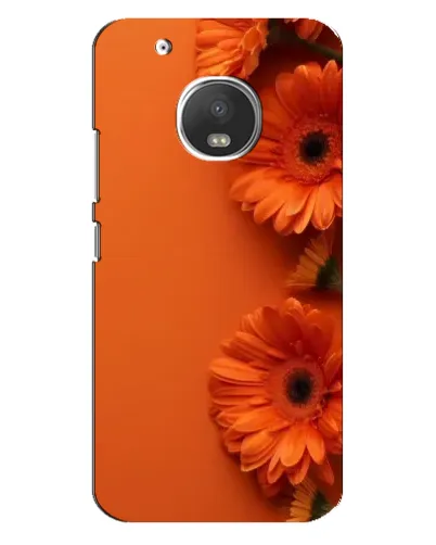 Чехол для Motorola MOTO G5 Plus с картинкой «Оранжевые герберы»