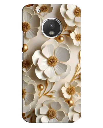 Чехол для Motorola MOTO G5 Plus с картинкой «Белие бумажние  цвети»