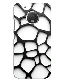 Чехол для Motorola MOTO G5 Plus с картинкой «Белая объемная сетка»