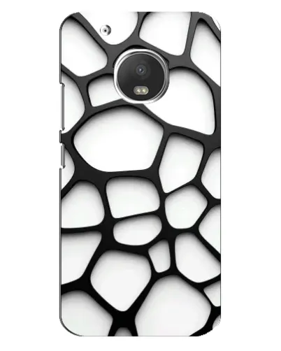 Чехол для Motorola MOTO G5 Plus с картинкой «Белая объемная сетка»