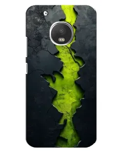 Чехол для Motorola MOTO G5 Plus с картинкой «Салатовый разлом скалы»